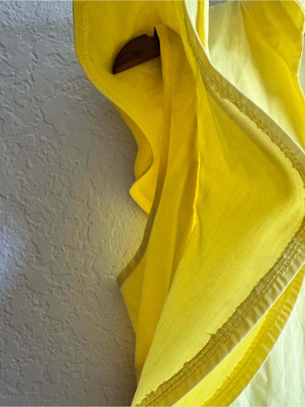 Dalin Lemon Yellow Sleeveless Shift Mini Dress with Ruffle Shoulders & Pockets - Picture 3 of 6